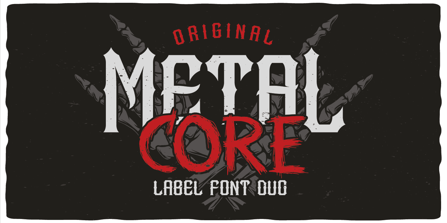 Beispiel einer Metal Core Rough-Schriftart